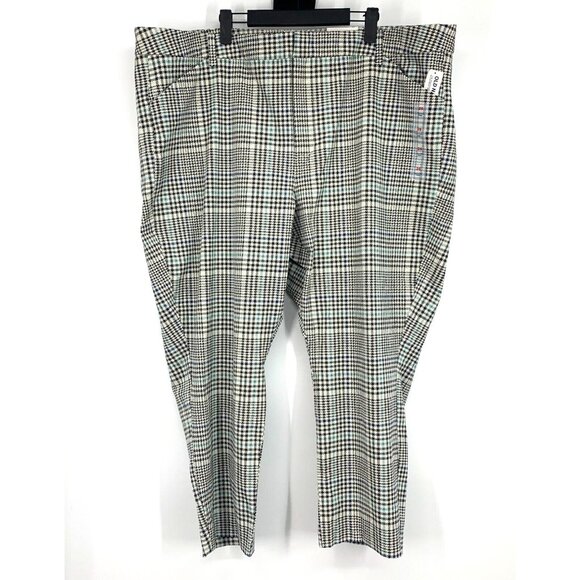 Old Navy Pixie Pants Plaid Printed High Rise Ankle NWT - Picture 2 of 11